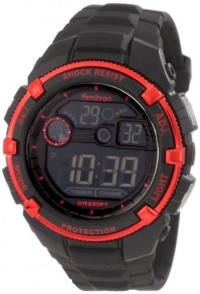Armitron Men's 40/8240RED Black Resin Metalic Red Bezel Chronograph Watch Armitron Men's 40/8240RED Black Resin Metalic Red Bezel Chronograph Watch