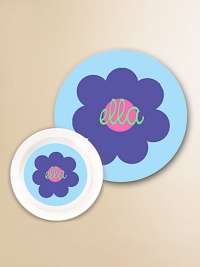 Mealtime will never be the same once the little gal or guy in your life has a personalized plate and bowl. Crafted from break-resistant melamine that's sure to withstand their every move. Includes 10 plate and 20-ounce bowl Dishwasher safe Made in USA FOR PERSONALIZATION Select a quantity, then scroll down and click on PERSONALIZE & ADD TO BAG to choose and preview your personalization options. Please allow 2 weeks for delivery. Mealtime will never be the same once the little gal or guy in your life has a personalized plate and bowl. Crafted from break-resistant melamine that's sure to withstand their every move. Includes 10 plate and 20-ounce bowl Dishwasher safe Made in USA FOR PERSONALIZATION Select a quantity, then scroll down and click on PERSONALIZE & ADD TO BAG to choose and preview your personalization options. Please allow 2 weeks for delivery.