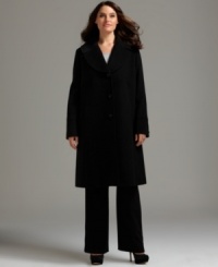 In a classic walker style, this wool-blend Jones New York plus size coat is perfect for a modern, sophisticated look. Tailored details a create a sleek shape. In a classic walker style, this wool-blend Jones New York plus size coat is perfect for a modern, sophisticated look. Tailored details a create a sleek shape.