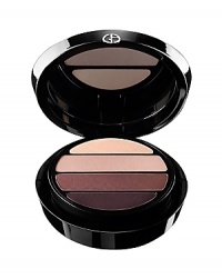The Eyes to Kill palette includes extraordinary matte color that easily blends with an exceptionally luminous satin veil-for crease-proof makeup that lasts for hours. A palette of four harmonious colors instinctively follows the natural approach to eye makeup, for long-lasting, intense matte-ness. Technology: The Giorgio Armani Laboratories have developed a new formula that reconciles high color saturation with a matte finish by using a coating of soft-touch powders. This technology makes it possible to use an exceptionally high percentage of pure pigments for more intense, ultra-saturated color. Eyes to Kill palette colors were crafted like Mr. Armani designs fashion: to enhance women's elegance and power of seduction. -Linda Cantello, International Makeup Artist for Giorgio Armani Cosmetics The Eyes to Kill palette includes extraordinary matte color that easily blends with an exceptionally luminous satin veil-for crease-proof makeup that lasts for hours. A palette of four harmonious colors instinctively follows the natural approach to eye makeup, for long-lasting, intense matte-ness. Technology: The Giorgio Armani Laboratories have developed a new formula that reconciles high color saturation with a matte finish by using a coating of soft-touch powders. This technology makes it possible to use an exceptionally high percentage of pure pigments for more intense, ultra-saturated color. Eyes to Kill palette colors were crafted like Mr. Armani designs fashion: to enhance women's elegance and power of seduction. -Linda Cantello, International Makeup Artist for Giorgio Armani Cosmetics