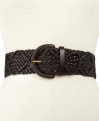 The finishing touch you've been looking for! This woven stretch belt from Style&co. flaunts a wide body and chic covered buckle, for versatile appeal. The finishing touch you've been looking for! This woven stretch belt from Style&co. flaunts a wide body and chic covered buckle, for versatile appeal.