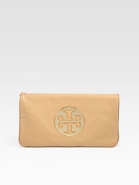 A simple versatile clutch is the perfect style solution for day or night, crafted of supple pebble-grain leather . Detachable leather and chain shoulder strap, 11 dropMagnetic flap closureTwo inside zip pocketsCanvas lining12¾W X 7½H X 1DImported A simple versatile clutch is the perfect style solution for day or night, crafted of supple pebble-grain leather . Detachable leather and chain shoulder strap, 11 dropMagnetic flap closureTwo inside zip pocketsCanvas lining12¾W X 7½H X 1DImported