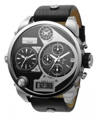 Diesel Men's DZ7125 Black SBA Oversized Analog-Digital Black and Silver Dial