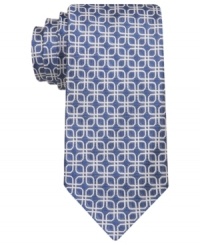 Rethink your pattern play. This geo tie from Geoffrey Beene brings your tie collection into modern territory. Rethink your pattern play. This geo tie from Geoffrey Beene brings your tie collection into modern territory.