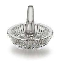 A delicate way to safeguard a treasured symbol of love, the Lismore Round Ring Holder adds style and sophistication to any vanity, dresser, even kitchen counter. The perfect place to keep wedding rings when not worn. The round base allows for additional jewelry storage. A delicate way to safeguard a treasured symbol of love, the Lismore Round Ring Holder adds style and sophistication to any vanity, dresser, even kitchen counter. The perfect place to keep wedding rings when not worn. The round base allows for additional jewelry storage.