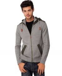 Throw on this classic Buffalo David Bitton zip hoodie over the label's iconic graphic t-shirt for the ultimate in casual street style. Throw on this classic Buffalo David Bitton zip hoodie over the label's iconic graphic t-shirt for the ultimate in casual street style.