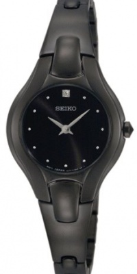 Seiko Women's SUJF89 Diamond Black Ion Finish Dress Watch Seiko Women's SUJF89 Diamond Black Ion Finish Dress Watch