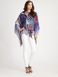Supple silk, in a flowing silhouette patterned with a colorful, painterly print.BoatneckCaftan sleevesSelf sash beltAbout 29 from shoulder to hemSilkDry cleanMade in ItalyModel shown is 5'10 (177cm) wearing US size 4. Supple silk, in a flowing silhouette patterned with a colorful, painterly print.BoatneckCaftan sleevesSelf sash beltAbout 29 from shoulder to hemSilkDry cleanMade in ItalyModel shown is 5'10 (177cm) wearing US size 4.
