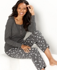 Warm and cozy with a fun print. Alfani's Brushed Jersey pants are a great choice for lounging around all day and night. Warm and cozy with a fun print. Alfani's Brushed Jersey pants are a great choice for lounging around all day and night.