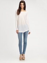 A lightweight silk blend that can be worn off-the-shoulder for added versatility. BoatneckDropped shouldersLong sleeves67% rayon/33% silkDry cleanImportedModel shown is 5'10 (177cm) wearing US size Small. A lightweight silk blend that can be worn off-the-shoulder for added versatility. BoatneckDropped shouldersLong sleeves67% rayon/33% silkDry cleanImportedModel shown is 5'10 (177cm) wearing US size Small.