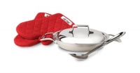All-Clad Brushed Stainless D5 2-Quart All-Purpose Pan with Oven Mitts, Spoon and Domed Lid All-Clad Brushed Stainless D5 2-Quart All-Purpose Pan with Oven Mitts, Spoon and Domed Lid
