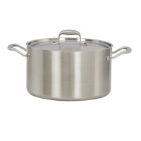 American Kitchen Tri-Ply Stainless-Steel 8-Quart Covered Stockpot American Kitchen Tri-Ply Stainless-Steel 8-Quart Covered Stockpot