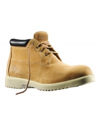 Rough and rugged men's boots, just like you've come to expect from Timberland. These waterproof chukka boots for men work best with a pair of jeans or chinos. Rough and rugged men's boots, just like you've come to expect from Timberland. These waterproof chukka boots for men work best with a pair of jeans or chinos.