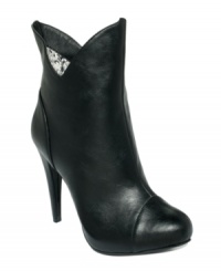 V-cut sides on the Tessa booties by Baby Phat give this petite pair some added sex appeal. V-cut sides on the Tessa booties by Baby Phat give this petite pair some added sex appeal.