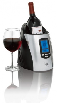 The Sharper Image KP-W400 Single Wine Chiller, Black