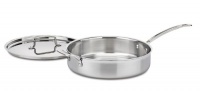 Cuisinart MCP33-30HN MultiClad Pro Stainless 5-1/2-Quart Saute with Helper and Cover Cuisinart MCP33-30HN MultiClad Pro Stainless 5-1/2-Quart Saute with Helper and Cover