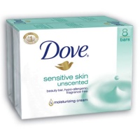 Dove Bar Soap, Sensitive Skin Unscented, 4 Ounce, 16 Count Dove Bar Soap, Sensitive Skin Unscented, 4 Ounce, 16 Count