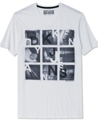 When you're living on the grid, keep your style in line and pair this City Grid t-shirt from DKNY with a fresh pair of jeans. When you're living on the grid, keep your style in line and pair this City Grid t-shirt from DKNY with a fresh pair of jeans.