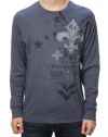 RetroFit Men's Long Sleeve Graphic Thermal Motor Club T-Shirt Blue