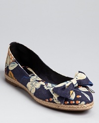 Printed perfection, these Tory Burch espadrille flats are a charming choice with a playful, feminine look.