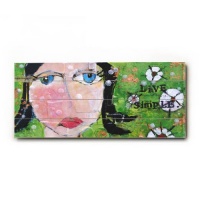 Live Simple 14x32 Limited-Edition Artistic Planked Wood Sign by Cindy Wunsch Live Simple 14x32 Limited-Edition Artistic Planked Wood Sign by Cindy Wunsch