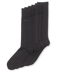 Dress socks with comfort band for optimum hold, extra reinforced heel. Patterned with colorblocked toe and heel. Dress socks with comfort band for optimum hold, extra reinforced heel. Patterned with colorblocked toe and heel.