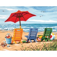 11 x 14 Beach Chair Trio Paint Works 11 x 14 Beach Chair Trio Paint Works