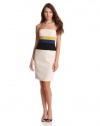 BCBGMAXAZRIA Women's Reesie Woven Cocktail Dress, Canvas Combo, 8