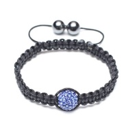 Bling Jewelry Childrens Bracelet Shamballa Inspired Blue Sapphire Color Crystal 10mm Bling Jewelry Childrens Bracelet Shamballa Inspired Blue Sapphire Color Crystal 10mm