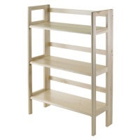 Winsome Wood Stackable/Folding 3-Tier Shelf, Natural