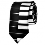 TopTie Unisex New Fashion White and Black Keyboard Piano Skinny 2 Neck Tie, Discount NeckTies