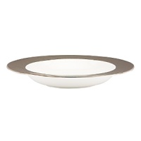 A scintillating band of platinum adorns every element of this fine bone china dinnerware collection for a dramatic and alluring effect, and each piece is crafted with a classic shape that suits all your formal presentations. A scintillating band of platinum adorns every element of this fine bone china dinnerware collection for a dramatic and alluring effect, and each piece is crafted with a classic shape that suits all your formal presentations.