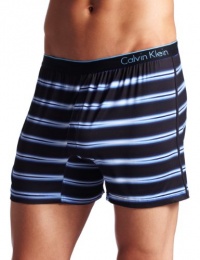 Calvin Klein Men's Ck One Microfiber Fashion Slim Fit Boxer, Gradient Stripe/Soft Aqua, Medium Calvin Klein Men's Ck One Microfiber Fashion Slim Fit Boxer, Gradient Stripe/Soft Aqua, Medium