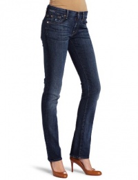 7 For All Mankind Women's Kimmie Straight Leg Jean in Washed Boheme Blue 7 For All Mankind Women's Kimmie Straight Leg Jean in Washed Boheme Blue