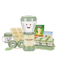 The newest addition to your family deserves the best in freshness, taste and nutrition. Save money and time with the Baby Bullet, the smart, easy way to make large batches of preservative-free baby food perfect for every stage of development. 1-year limited warranty. The newest addition to your family deserves the best in freshness, taste and nutrition. Save money and time with the Baby Bullet, the smart, easy way to make large batches of preservative-free baby food perfect for every stage of development. 1-year limited warranty.