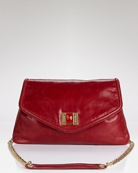 A slim profile and chain strap make Badgley Mischka's leather shoulder bag a modern girl's must-have. On days that don't stop at sunset, carry this bag to transition to evening with elegance. A slim profile and chain strap make Badgley Mischka's leather shoulder bag a modern girl's must-have. On days that don't stop at sunset, carry this bag to transition to evening with elegance.