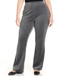 Relax in the plush comfort of Style&co. Sport's plus size velour pants. Relax in the plush comfort of Style&co. Sport's plus size velour pants.