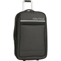 Nautica Luggage Harbour Expandable Rolling Suitcase, Black/Silver, One Size Nautica Luggage Harbour Expandable Rolling Suitcase, Black/Silver, One Size