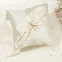 Rhinestone Ring Pillow - Ivory Rhinestone Ring Pillow - Ivory
