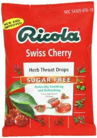 Ricola Herb Throat Drops, Sugar Free Cherry, 19 Drops (Pack of 12)