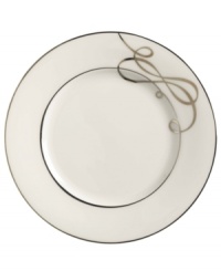 Sweet yet sophisticated, a loopy ribbon design sweeps across this porcelain bread & butter plate from Mikasa. Complete with a sparkling platinum rim, this flirty pattern captivates everyone at your dinner table. Sweet yet sophisticated, a loopy ribbon design sweeps across this porcelain bread & butter plate from Mikasa. Complete with a sparkling platinum rim, this flirty pattern captivates everyone at your dinner table.