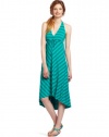 Ella Moss Women's Waldo Stripe Halter Maxi Dress, Willow, Medium