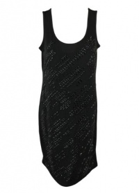Calvin Klein Womens Sequin Scoopneck Sleeveless Shift Dress