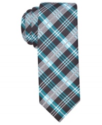 Prime yourself for a solid day with this plaid tie from Penguin. Prime yourself for a solid day with this plaid tie from Penguin.