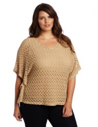 Karen Kane Women's Plus-Size Lace Scarf Top Karen Kane Women's Plus-Size Lace Scarf Top