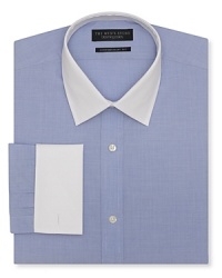 Time-tested and always dapper, this dress shirt keeps your professional look classic. Pair with a silk tie for a powerful combination. Time-tested and always dapper, this dress shirt keeps your professional look classic. Pair with a silk tie for a powerful combination.