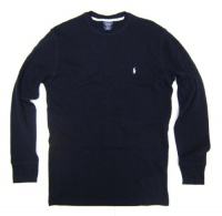 Polo Ralph Lauren Men's Long-sleeved T-shirt / Sleepwear / Thermal in Navy Blue, White Pony Polo Ralph Lauren Men's Long-sleeved T-shirt / Sleepwear / Thermal in Navy Blue, White Pony