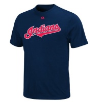 MLB Cleveland Indians Wordmark Navy Basic T-Shirt Navy MLB Cleveland Indians Wordmark Navy Basic T-Shirt Navy