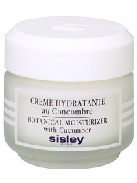 Moisturizer With Cucumber. Light-textured botanical hydrating facial cream with cucumber, perfect for everyday use. Tones, refreshes, softens and soothes normal/dry/sensitive skin while diminishing the appearance of fine lines. Skin looks radiant and feels revitalized. Imported from France. 1.5 oz. Moisturizer With Cucumber. Light-textured botanical hydrating facial cream with cucumber, perfect for everyday use. Tones, refreshes, softens and soothes normal/dry/sensitive skin while diminishing the appearance of fine lines. Skin looks radiant and feels revitalized. Imported from France. 1.5 oz.