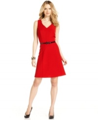 AGB's belted petite A-line looks as gorgeous at the office as it does for a dinner date! AGB's belted petite A-line looks as gorgeous at the office as it does for a dinner date!